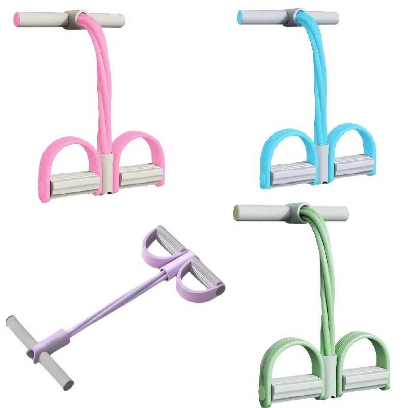 Tube Resistance Pull Rope Trainer for Home Fitness — Abs, Arms, and Full-Body Workouts