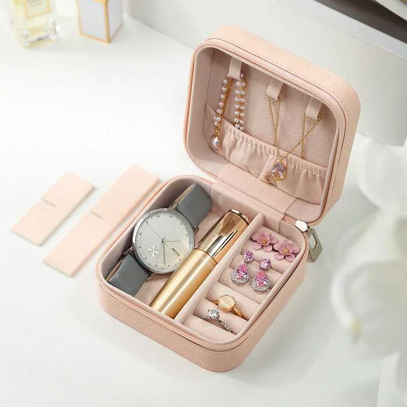 Small Travel Jewelry Box Macaron Style Organizer for Rings and Studs