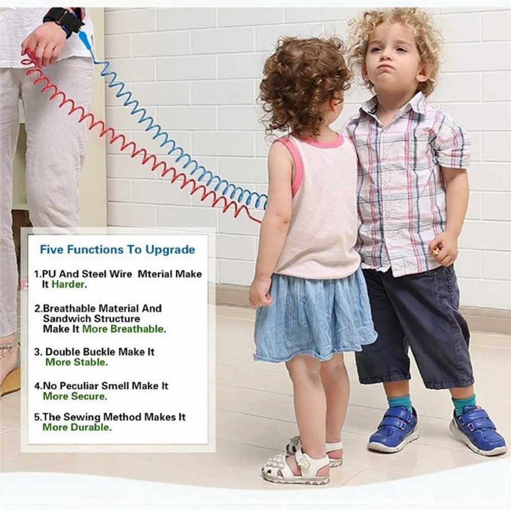 Baby Kids Safety Harness Child Leash Anti Lost Wrist Link Traction Rope Anti Lost Bracelet Baby Safety Kids Wrist Link