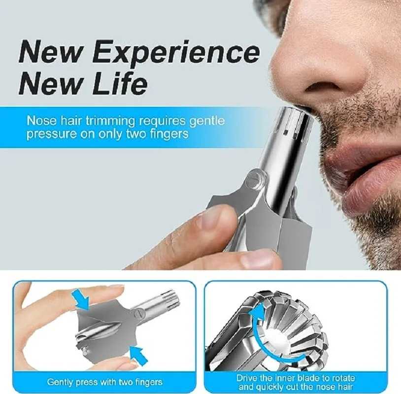 Hair Trimmer for Men Nose триммер для носа Tondeuse Stainless Steel Manual Suitable For Nose Hair Trimmer Washable Portable