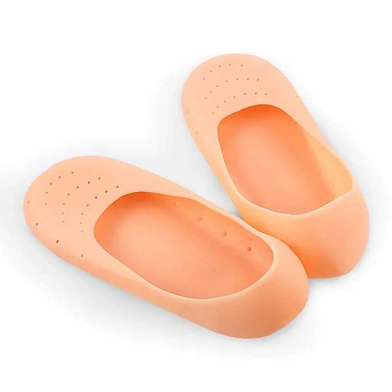 1 Pair Silicone Moisturizing Socks Heels Protector Anti Crack Foot SPA Socks Insole Breathable Full Length Socks Foot Care Tools