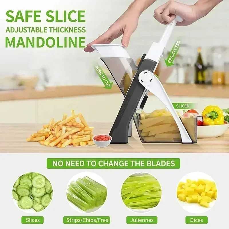 Manual Slicer Multifunction Adjustable Vegetable Food Household Chopper And Potato Grinder Veggie Chopper Kitchen Tools