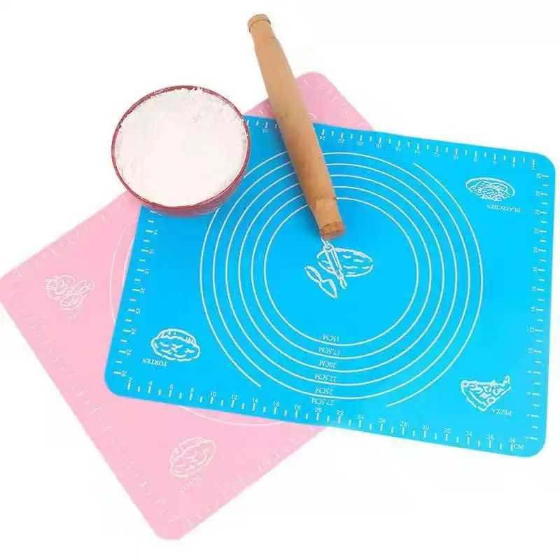  Silicone Baking Mat Kneading Dough Mat Pizza Cake Sheet Liner Kitchen Cooking Grill Gadgets Bakeware Table Mats Pad Pastry Tools
