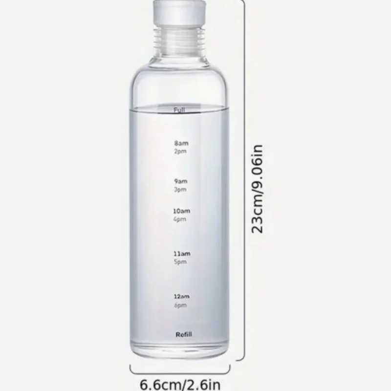 Transparent Water Bottle with Blue Lid | Durable PC Material, Leak-Proof Design