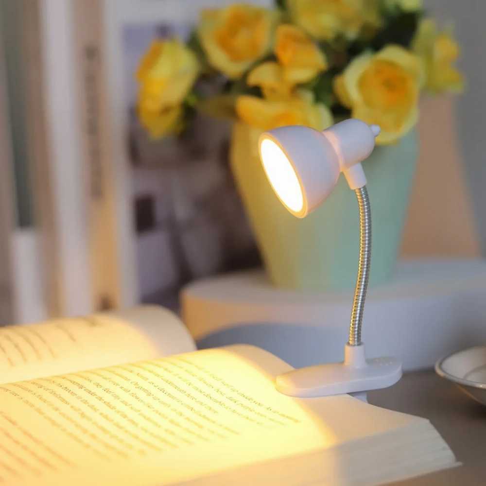 Portable LED Lamp Mini Reading Lamps Eye-Friendly Eye Caring Reading Light Clip-On for Books Reading in Bed Desk Assessories