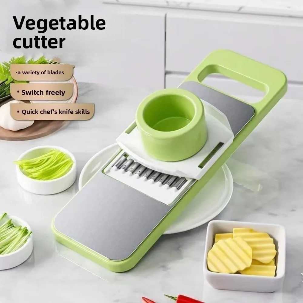 Multi-functional Home Kitchen Slice Cutter No Hands Required Vegetable Slicer Dicer Shredder Storage Organizer Tool