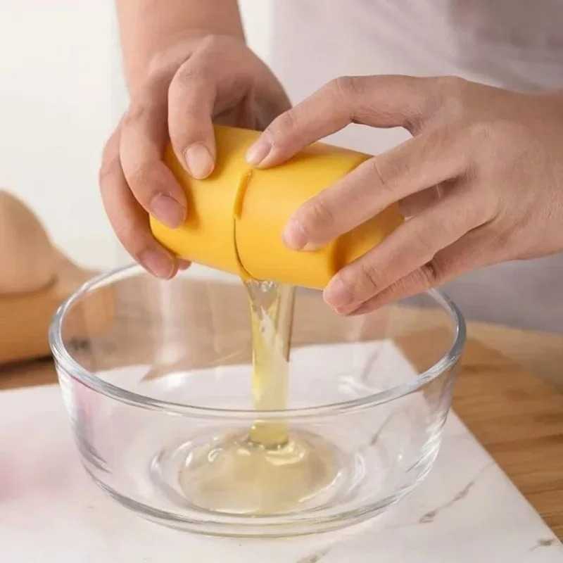 Plastic Egg Shell Opener Professional Manual Eggs Breaker Non-Stick Hand Eggshell Separator Multifunctional Kitchen Baking Tools