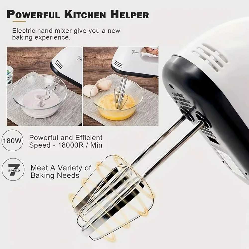 Handheld Electric Egg Beater  Mini Automatic Mixer for Egg White And Cream with EU/US Plug Household Kitchen Tool
