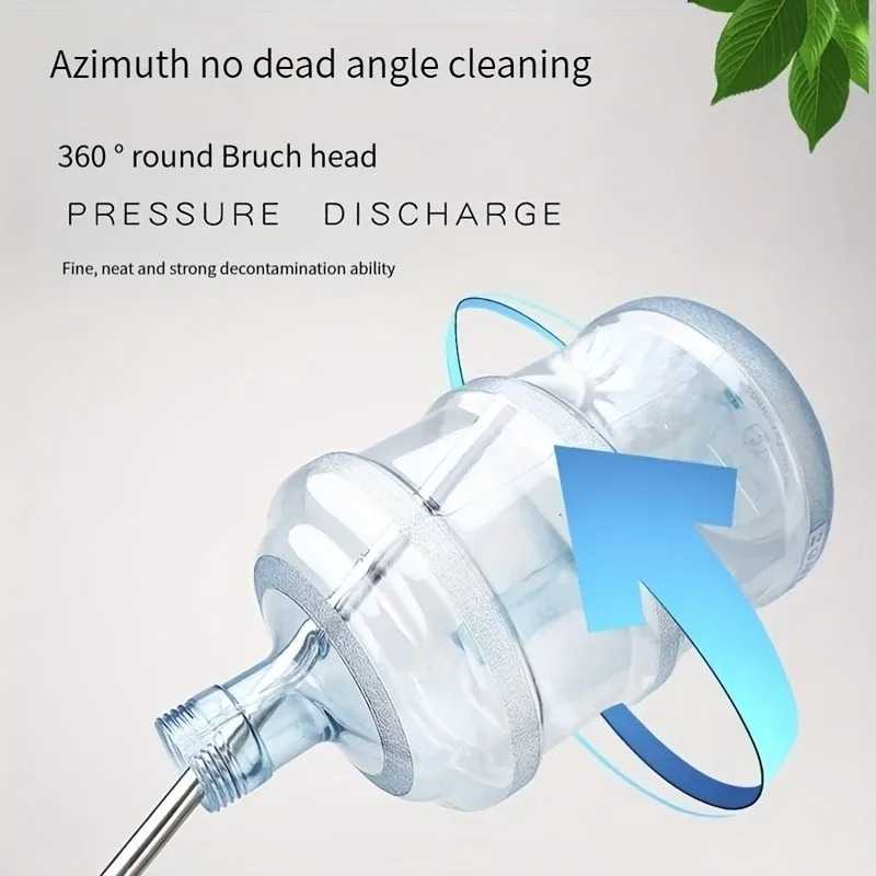 Pure water bucket brush, extended brush bucket, washing bucket artifact, long handle bucket water cleaning brush