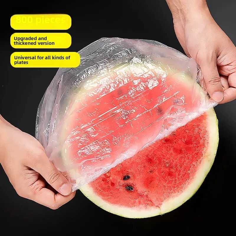 100Pcs Fresh Keeping bags, Plastic Sealing Food Cover,Fresh Keeping Bags Food Covers