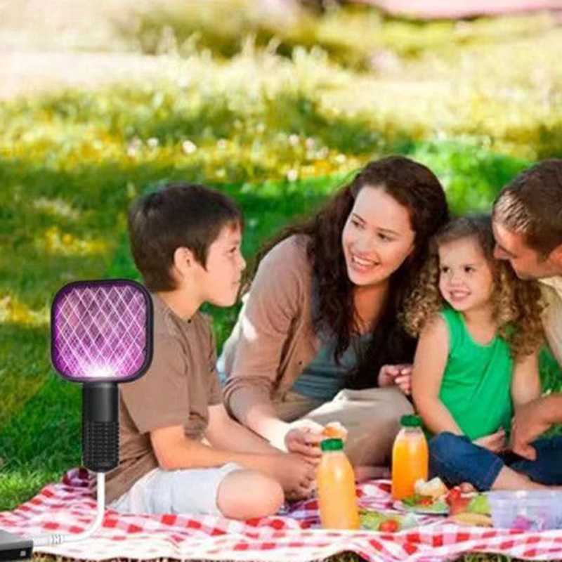 USB Rechargeable Electric Fly Swatter Mosquito Killer for Home and Outdoor Use