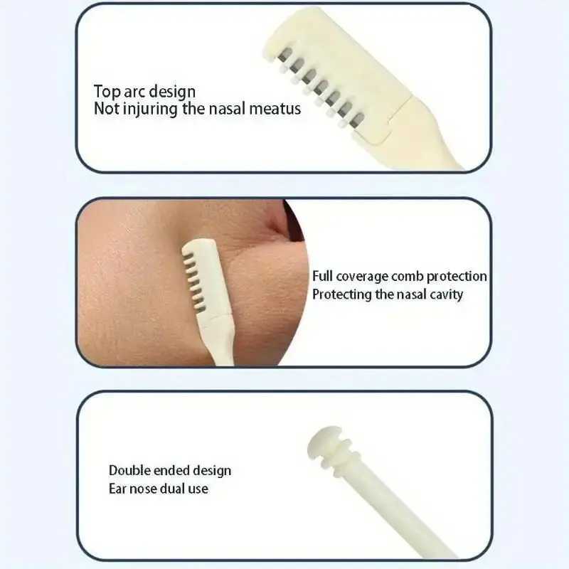 Pack of 2 Nose Hair Remover 360 Rotating Nasal Clippers Nose Hair Trimmer for Women Men Manual Nose Hair Trimme