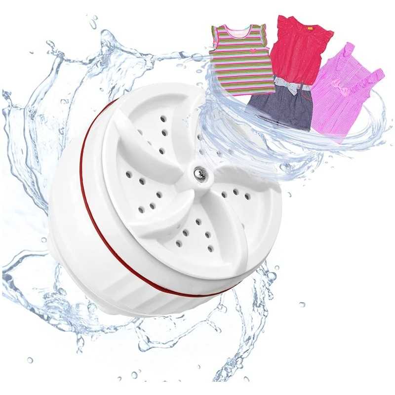 Mini Washing Machine Portable USB Ultrasonic Washer Machine 30 MINS Timing Auto-shut for Underwear Socks Towels