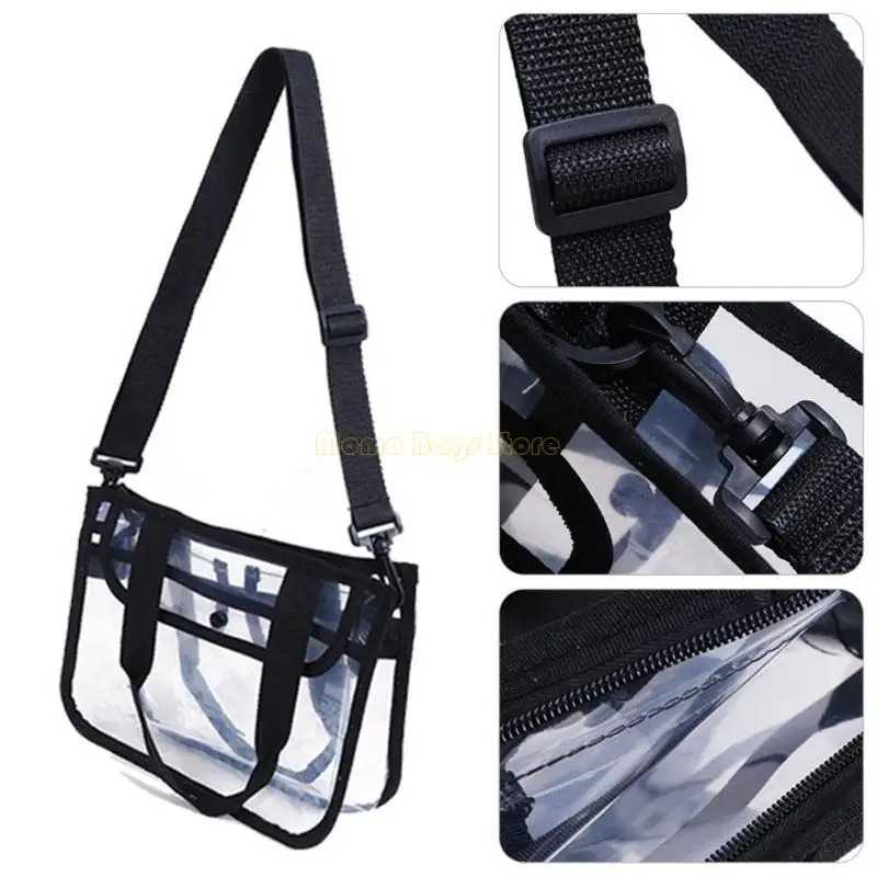 Clear Cross-Body Shoulder Bag,Toiletry Organizer Wash Bag -NFL Stadium Approved Purse