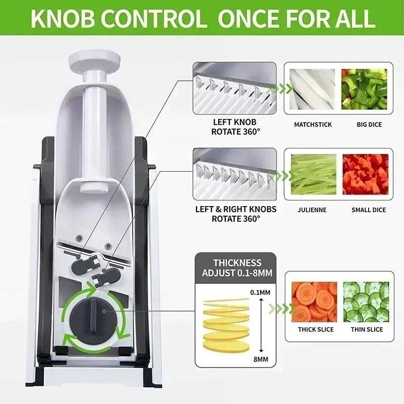 Manual Slicer Multifunction Adjustable Vegetable Food Household Chopper And Potato Grinder Veggie Chopper Kitchen Tools