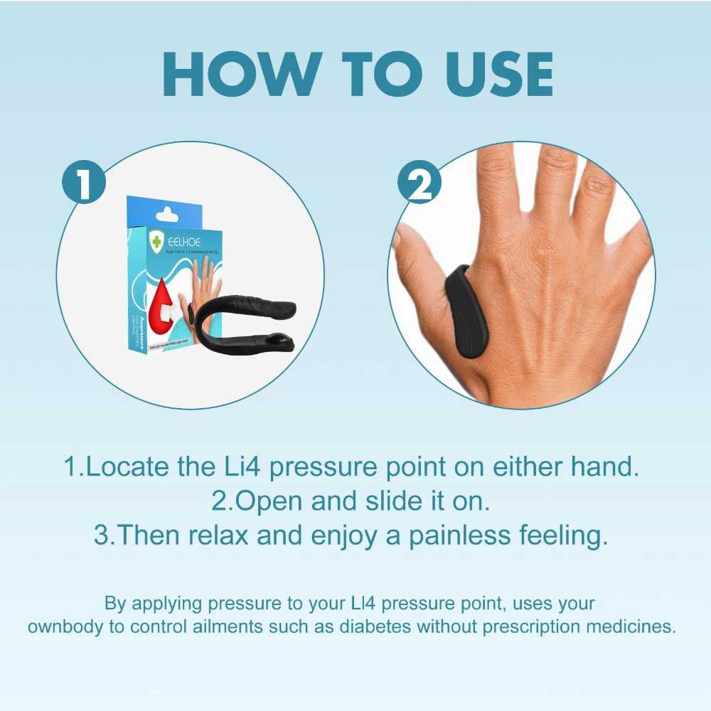 Relief Balance Relaxation Acupressure Acupressure Massage Hukou Acupuncture Point Relieves Discomfort Body Care Clip