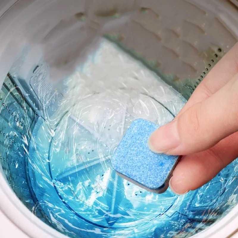 12pcs Washing Machine Tank Cleaner Detergent Effervescent Tablet Multifunctional Deep Descaler Remover Household Cleaning Tool