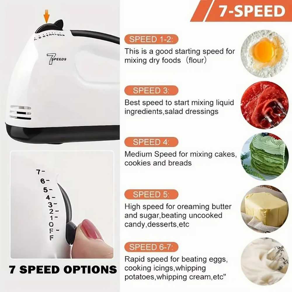 Handheld Electric Egg Beater  Mini Automatic Mixer for Egg White And Cream with EU/US Plug Household Kitchen Tool