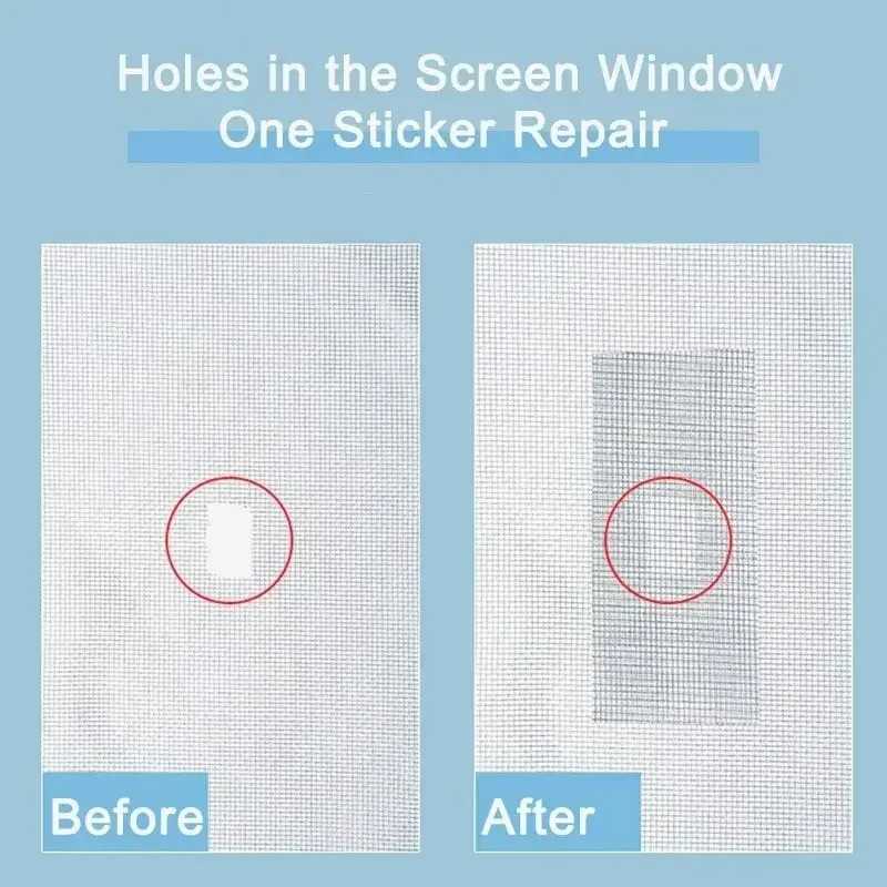  Screen Repair Tape Avoid Insect Fly Door Window Mosquito Net Patch Strong Adhesive Screen Repair Stickers for Repair Holes Tears