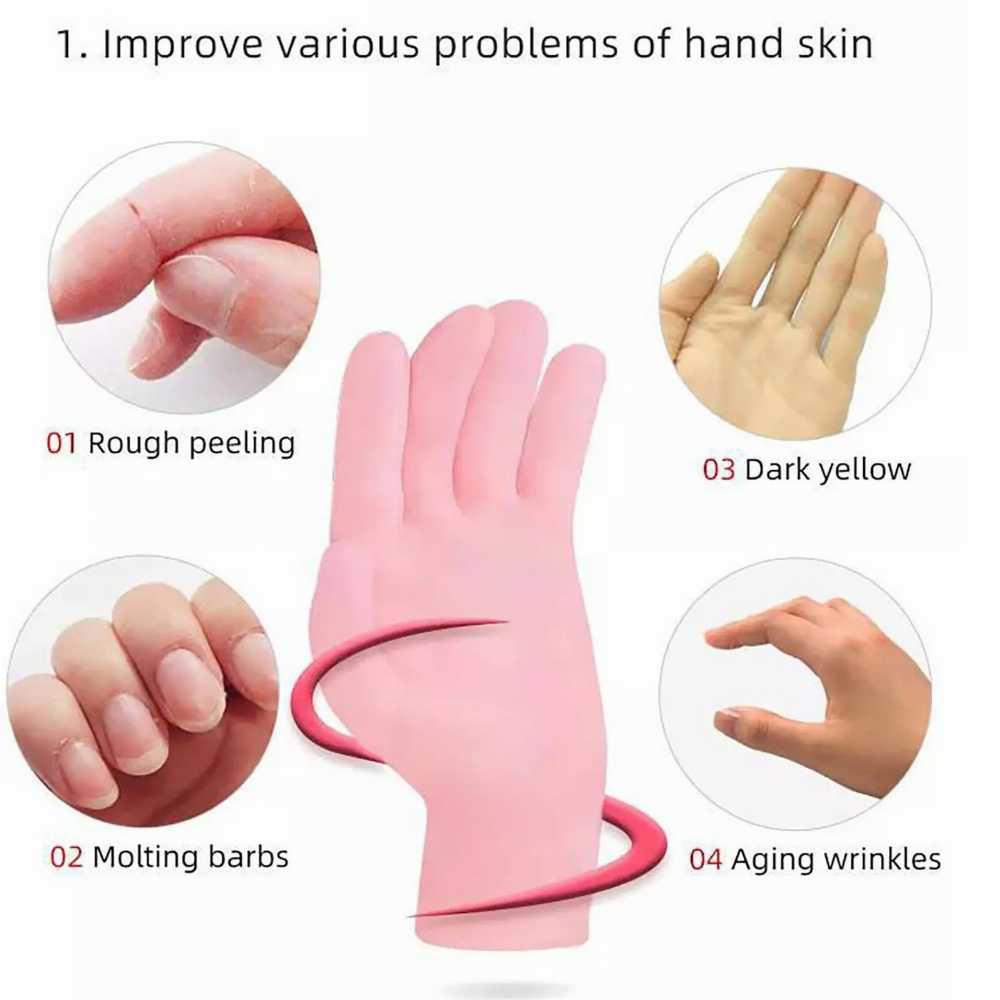 Moisturizing Gel Silicone Gloves for Dry and Cracked Hands