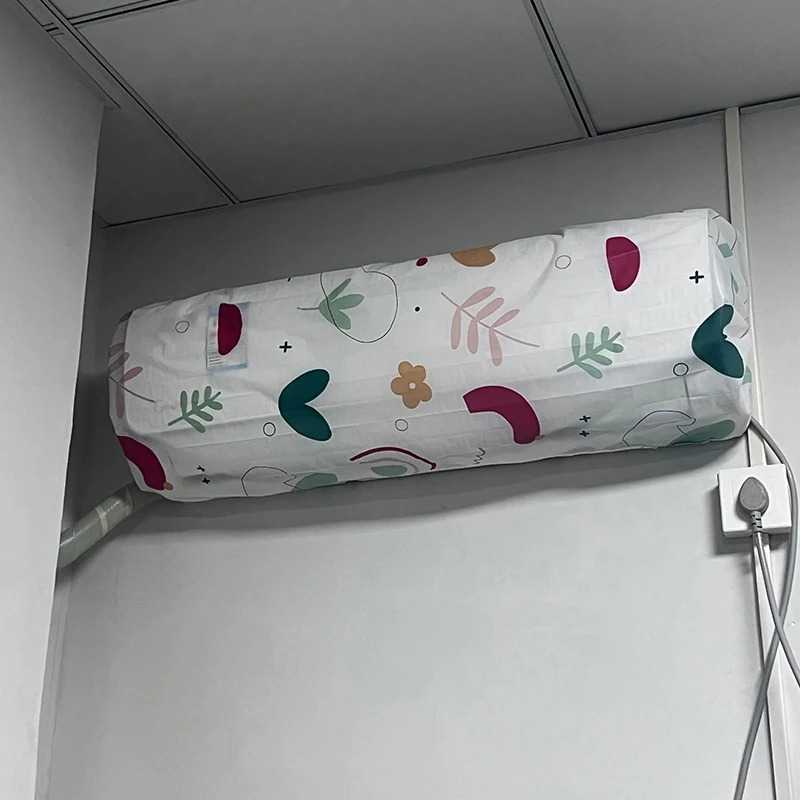 1 Ton Wall-Mounted AC Dust Cover | Washable Cartoon Design