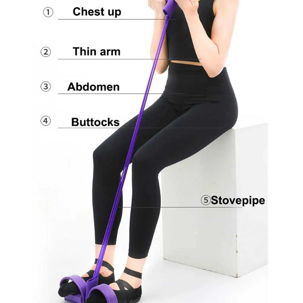 Tube Resistance Pull Rope Trainer for Home Fitness — Abs, Arms, and Full-Body Workouts