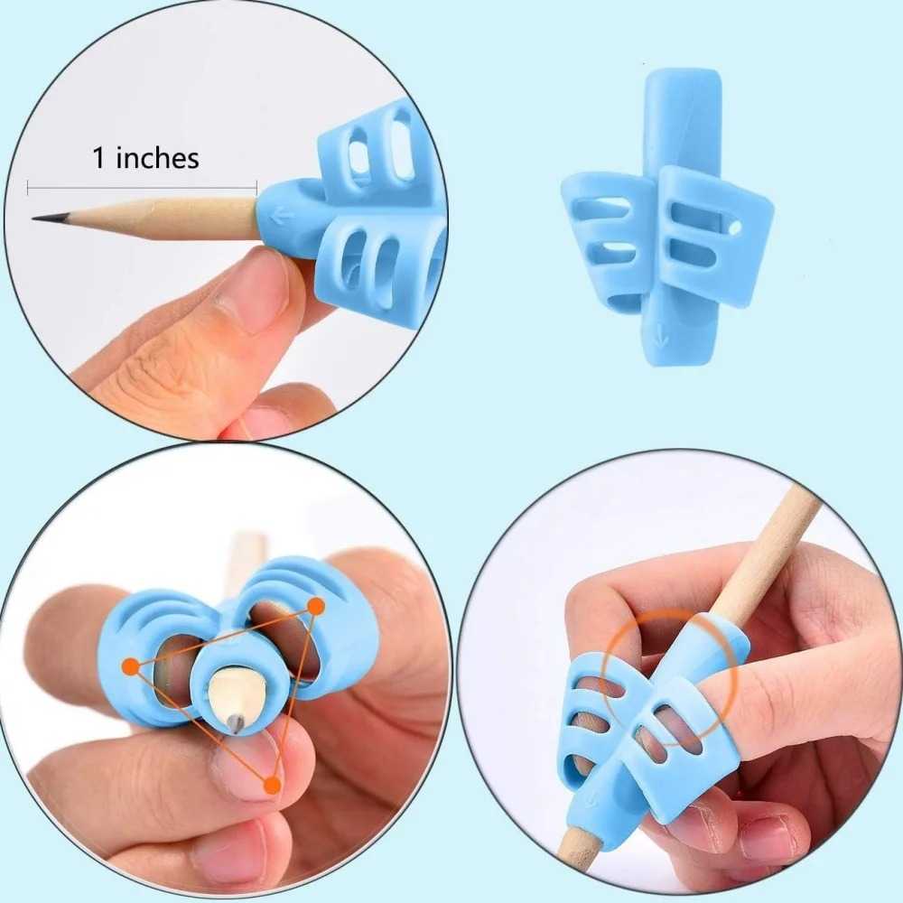 Pencil Grip Writing Corrector 3 Fingers Posture Correction Tool Trainer Children Pen Writing Grip Holders for Children Gifts