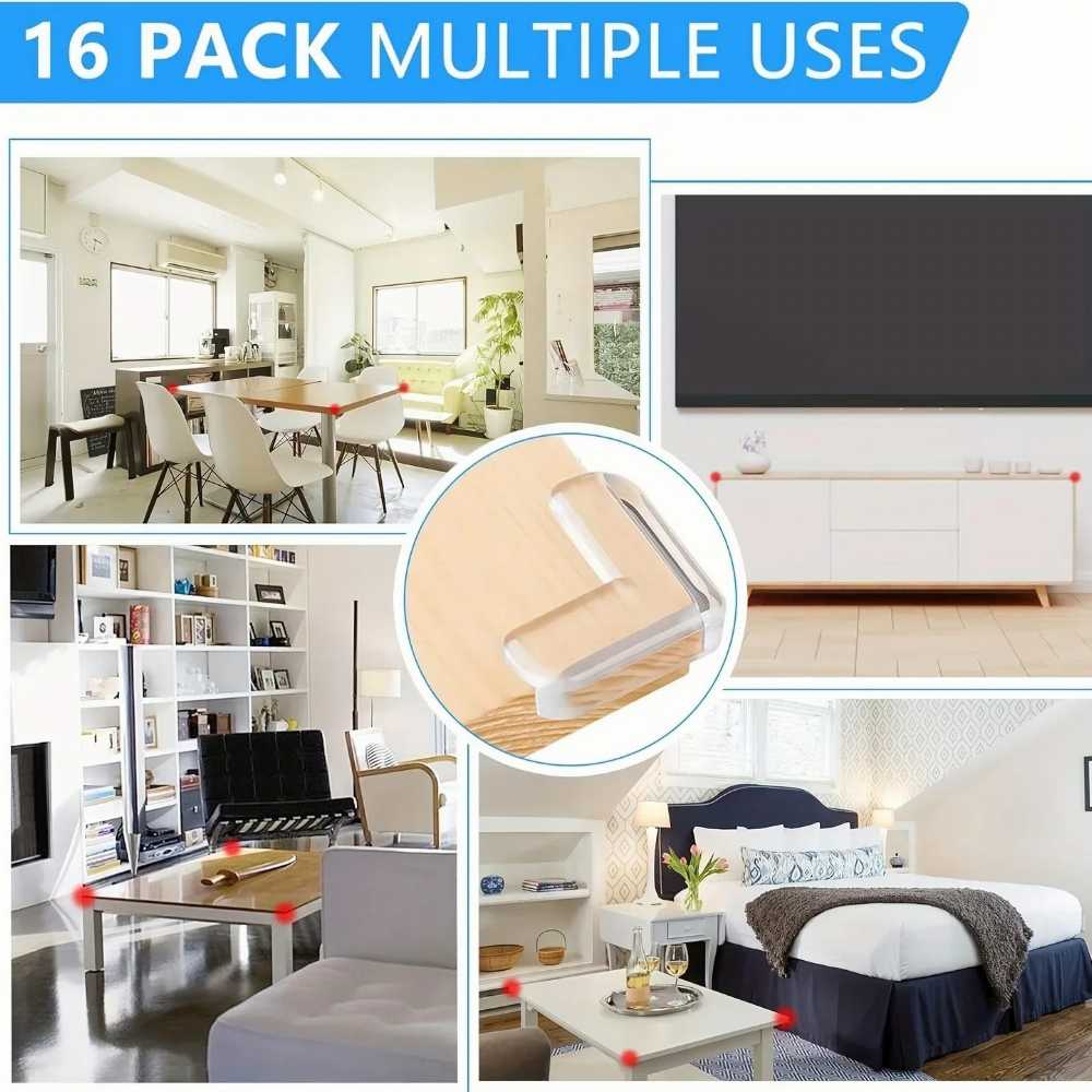 Transparent Table Corner Protecto Anti-collision Angle Soft Protective Cover Table Window Corner Safety Accessories