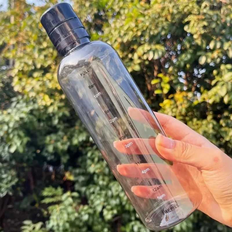 Transparent Water Bottle with Blue Lid | Durable PC Material, Leak-Proof Design