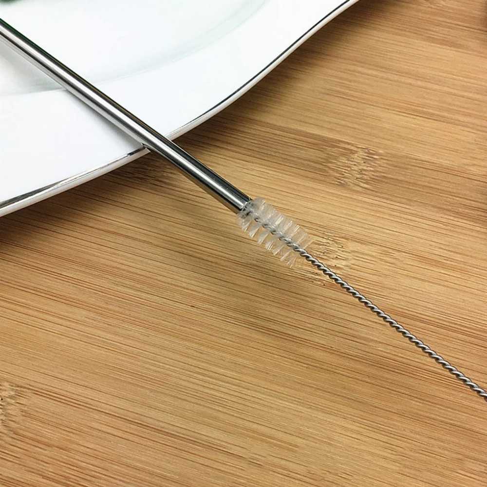 Stainless Steel Reusable Straws Drinking Bottle Cups Straw Brush Kit Portable Metal Drinkware Accessories