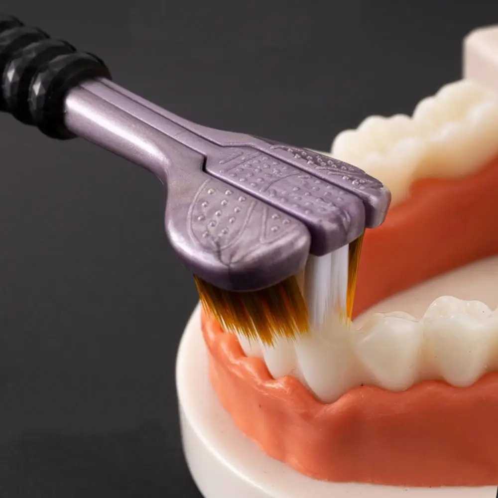 3D Stereo Three-Sided Toothbrush Ultra Fine Soft Hair Adult Toothbrushes Tongue Scraper Oral Care 360° Cleaning Teeth Brush