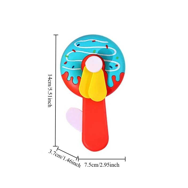 Donut Style Hand Press Fan for Kids | Manual Mini Cooling Toy