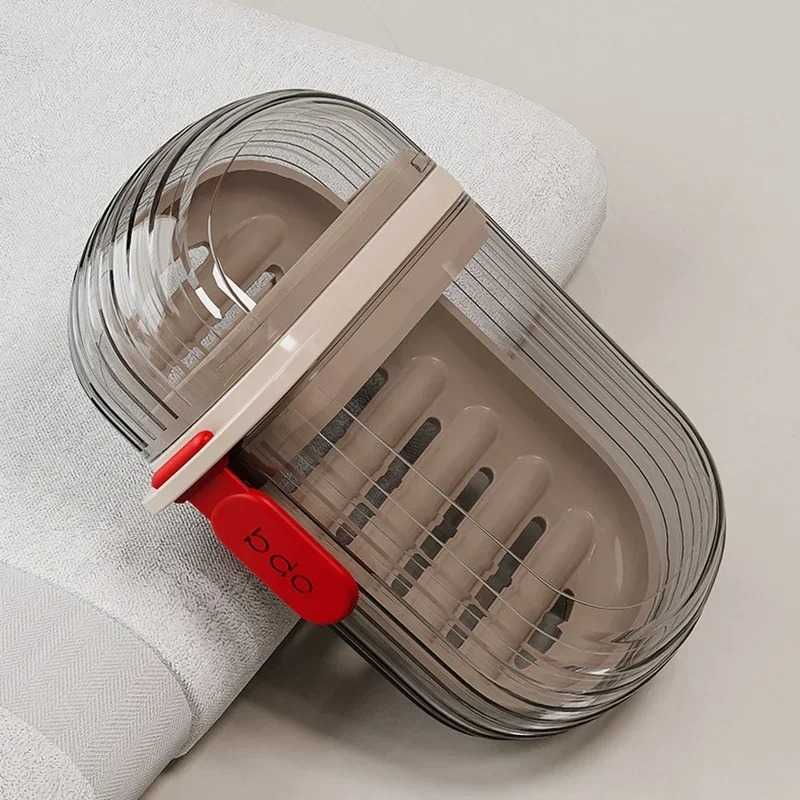 Travel Soap Dish With Drain Water Bathroom Supplies Portable Gadgets For Traveling Holder Container Accessories Case Storage Box