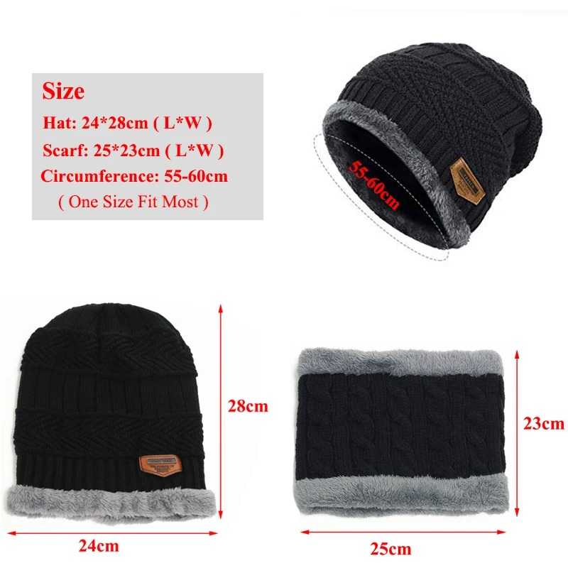 Winter Hats For Men Skullies Beanie Hat Winter Cap Men Women Wool Scarf Caps Balaclava Mask Bonnet Knitted Hat Gorras
