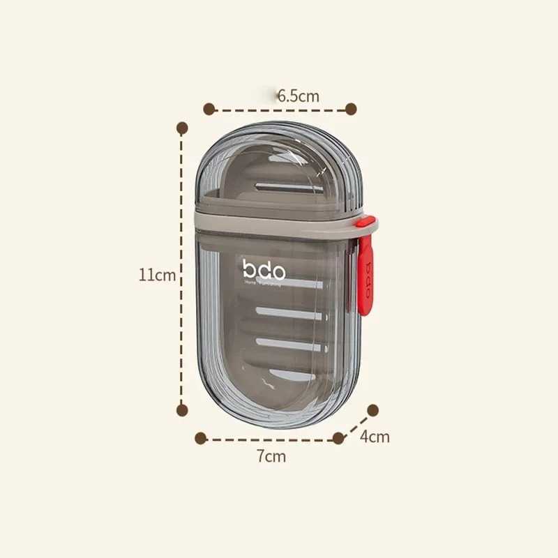Travel Soap Dish With Drain Water Bathroom Supplies Portable Gadgets For Traveling Holder Container Accessories Case Storage Box