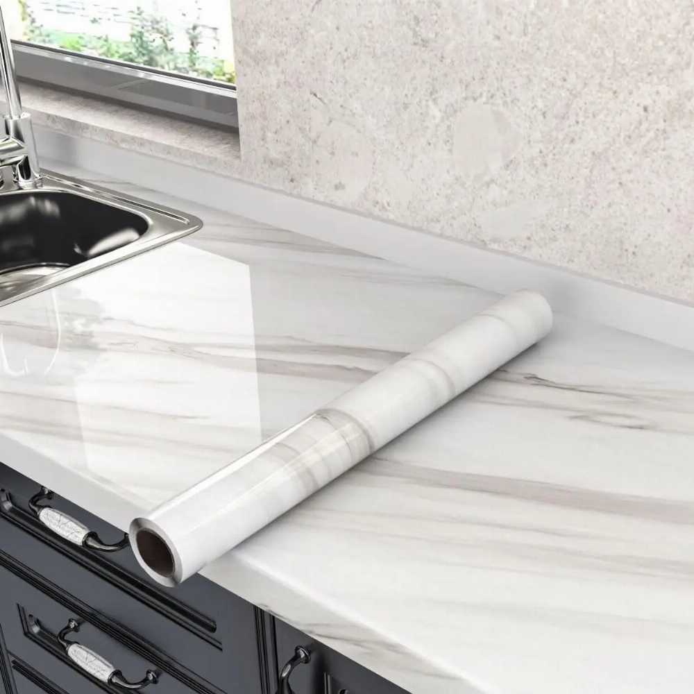 waterproof and oil resistant wallpaper self adhesive PVC wall sticker for kitchen cabinet and countertops decoration wallpaper