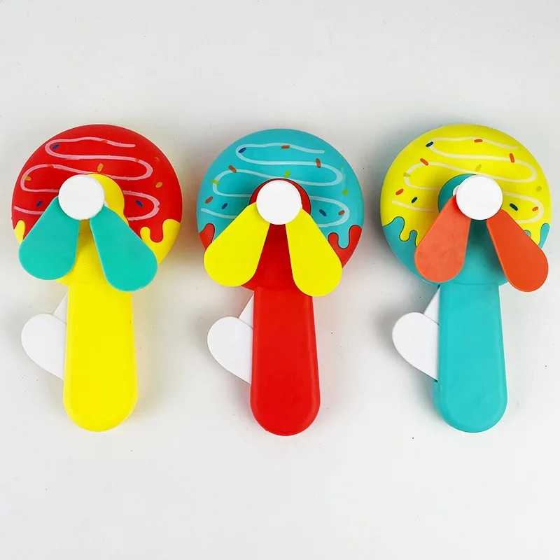 Donut Style Hand Press Fan for Kids | Manual Mini Cooling Toy