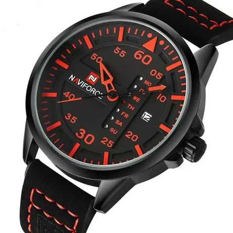 NAVIFORCE Waterproof Military Sport Quartz Men's Watches With Leather Strap (NF-9074-4)