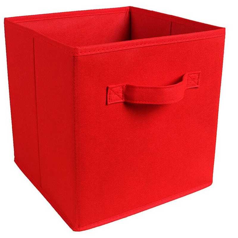 Cube Storage Bins, Collapsible Fabric Storage Baskets, Multi Colored Storage Cubes with Handles, Foldable Cube Drawer for Home, Closet, Shelves, Toys Organization 1 pc