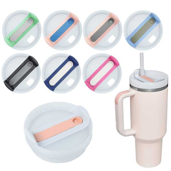 For Stanley 40oz Reusable Straw Cap 40Oz Tumbler Flip Straw Lid Replacement Spill Proof Reusable Splash Resistant Tumbler Cover
