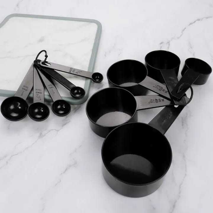 10-Piece Measuring Cups & Spoons Set – Professional Plastic Baking Kit