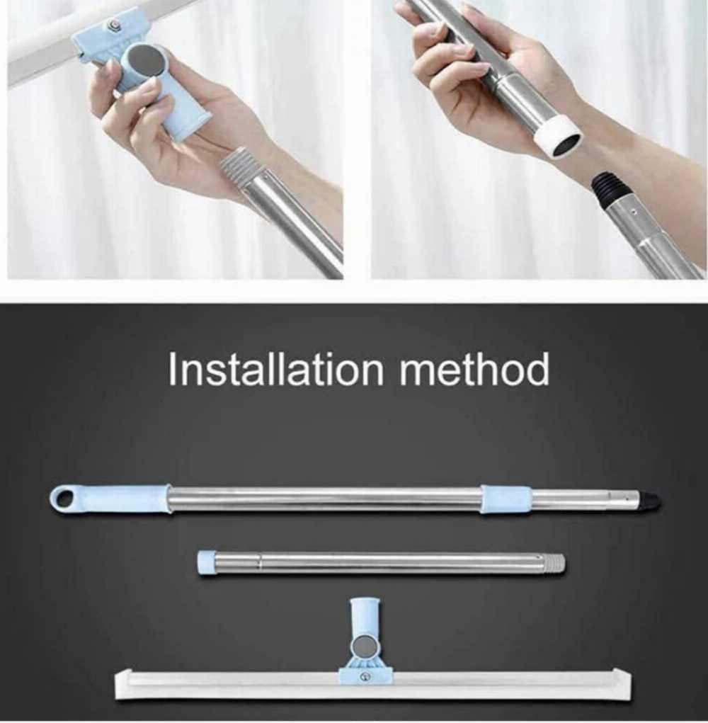 Multifunctional Magic Broom Wiper – Long Handle Floor Squeegee & Scraper  